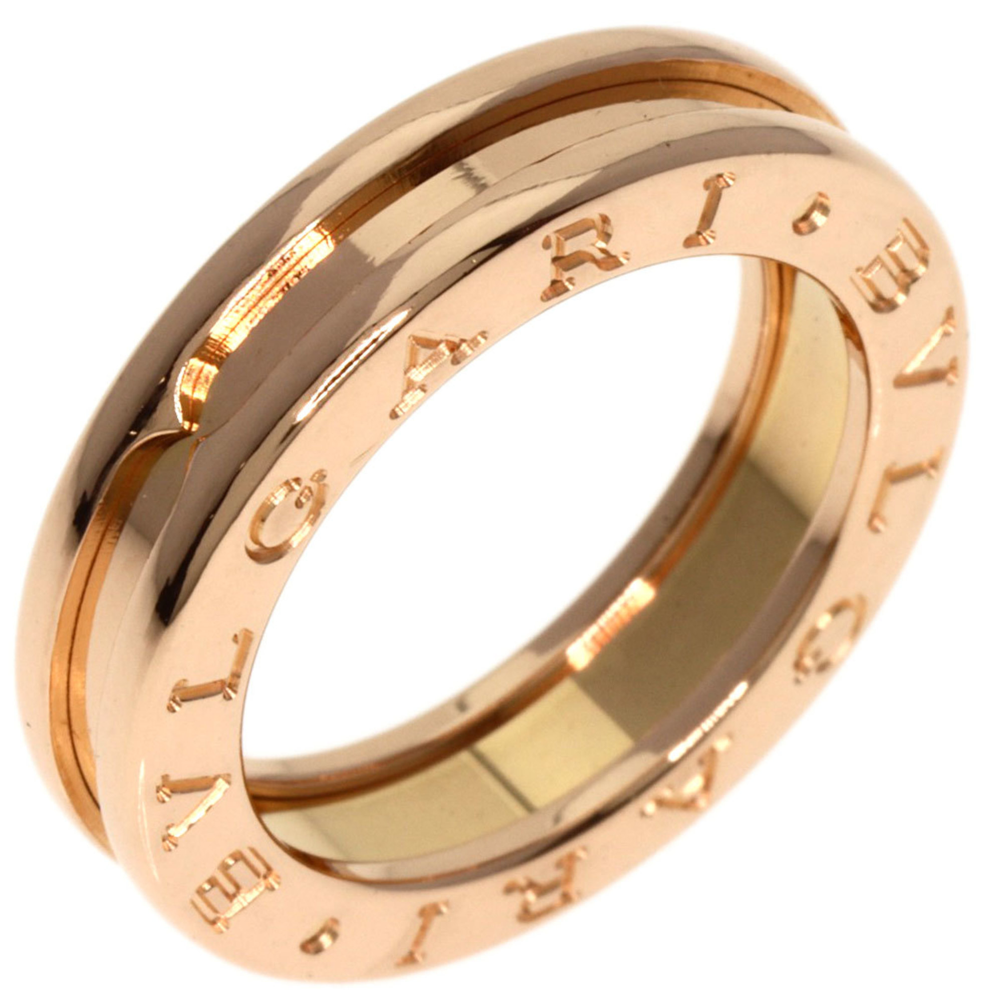 BVLGARI B-zero1 B-zero One Band XS #49 Ring, K18 Pink Gold, Women's