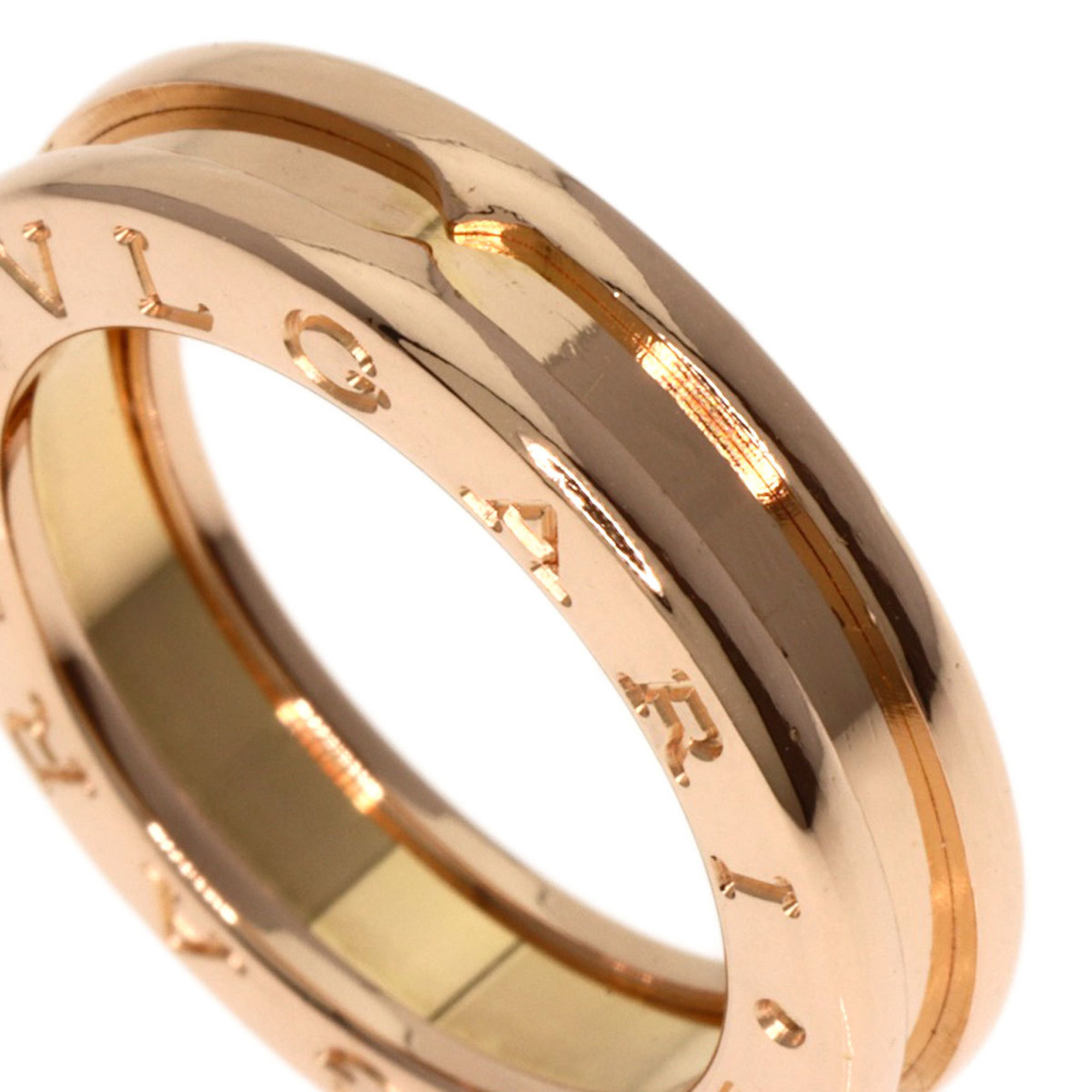 BVLGARI B-zero1 B-zero One Band XS #49 Ring, K18 Pink Gold, Women's