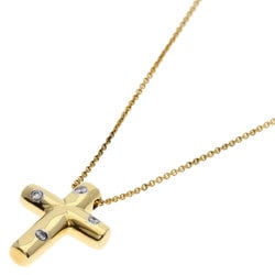 Tiffany & Co. Dots Cross Diamond Necklace, 18K Yellow Gold, Women's, TIFFANY