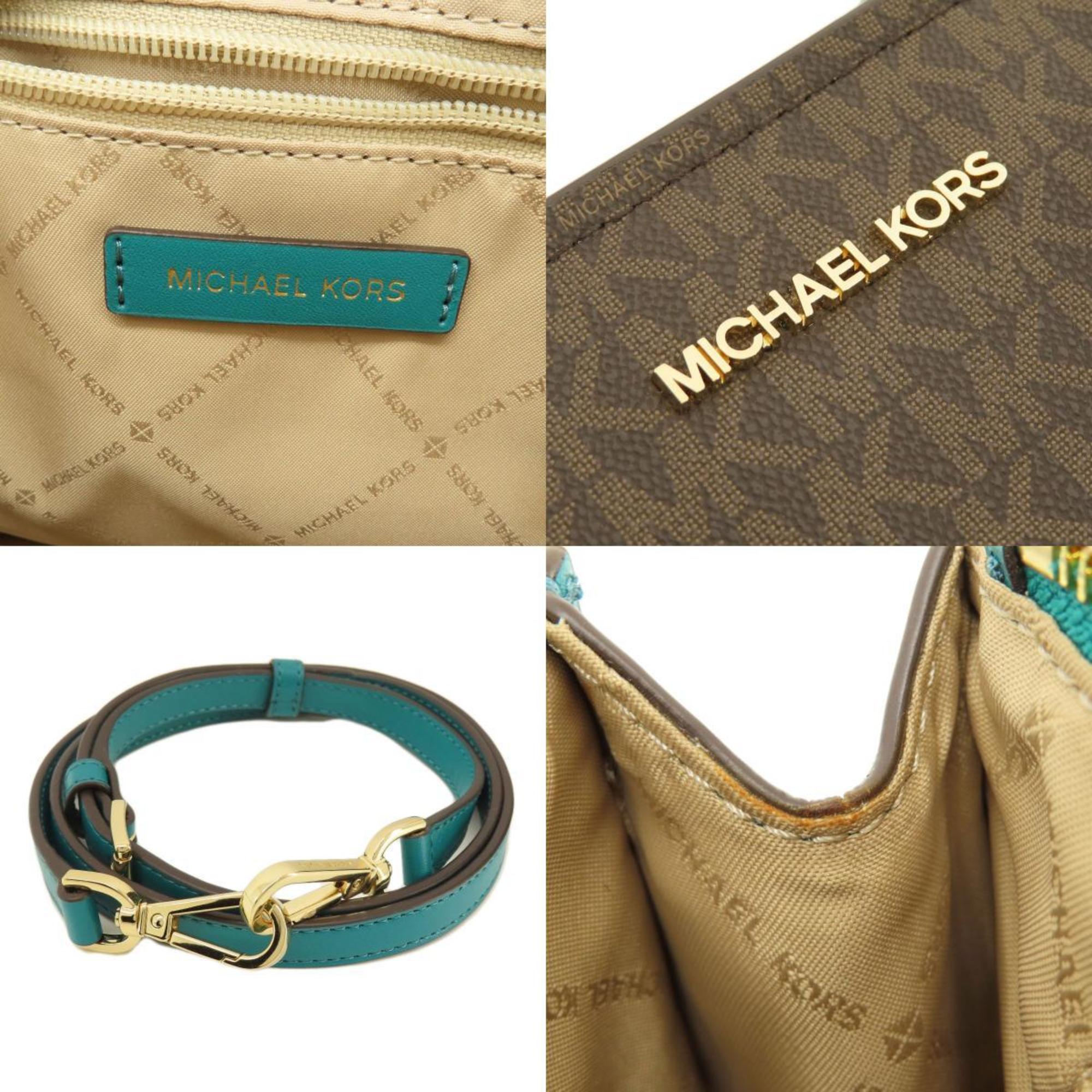 Michael Kors MK Signature Handbag Leather/Coated Canvas Women's