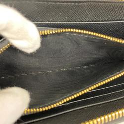 Prada Long Wallet Saffiano Leather Black Men's Women's