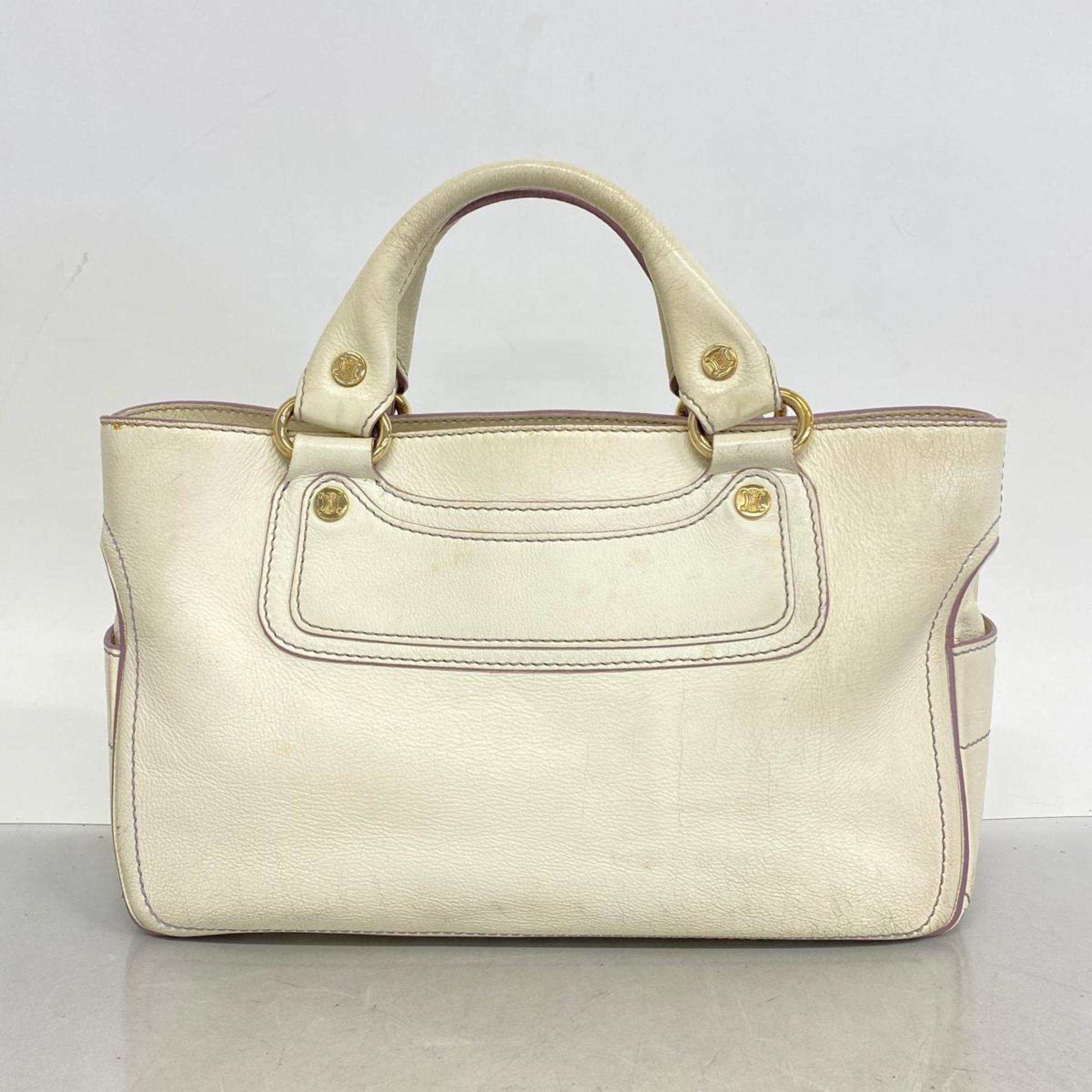 Celine handbag boogie leather white ladies