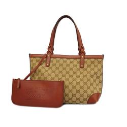 Gucci Tote Bag GG Canvas 269878 Brown Women's
