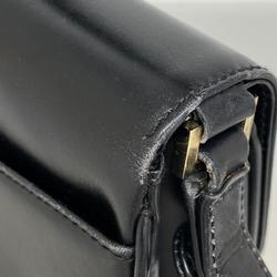 Gucci Shoulder Bag Old 56 Leather Black Women's