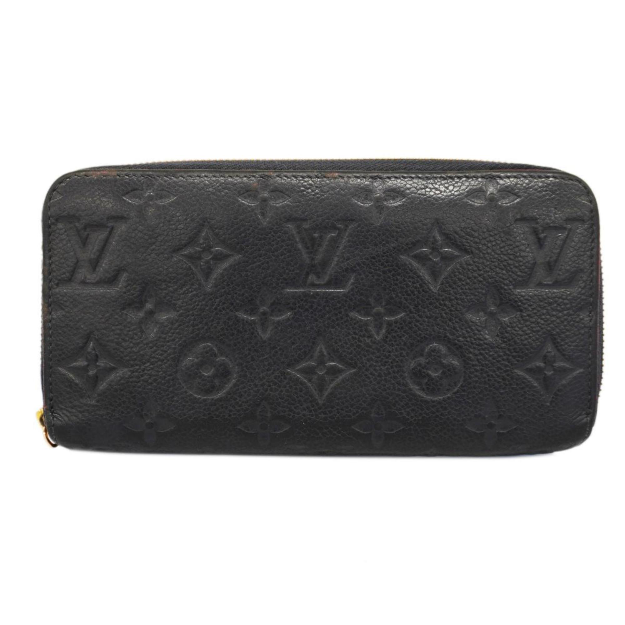 Louis Vuitton Long Wallet Monogram Empreinte Zippy M61864 Noir Men's Women's