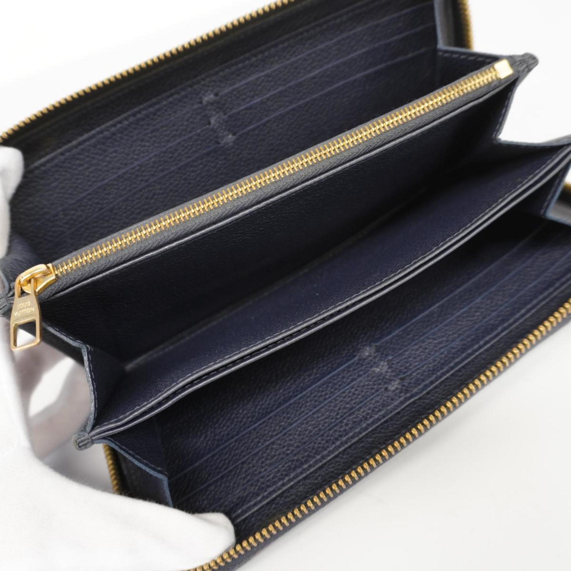 Louis Vuitton Long Wallet Monogram Empreinte Zippy M61864 Noir Men's Women's