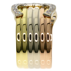 Cartier 2C Diamond #54 Ring K18 Yellow Gold/K18WG/K18PG Women's CARTIER