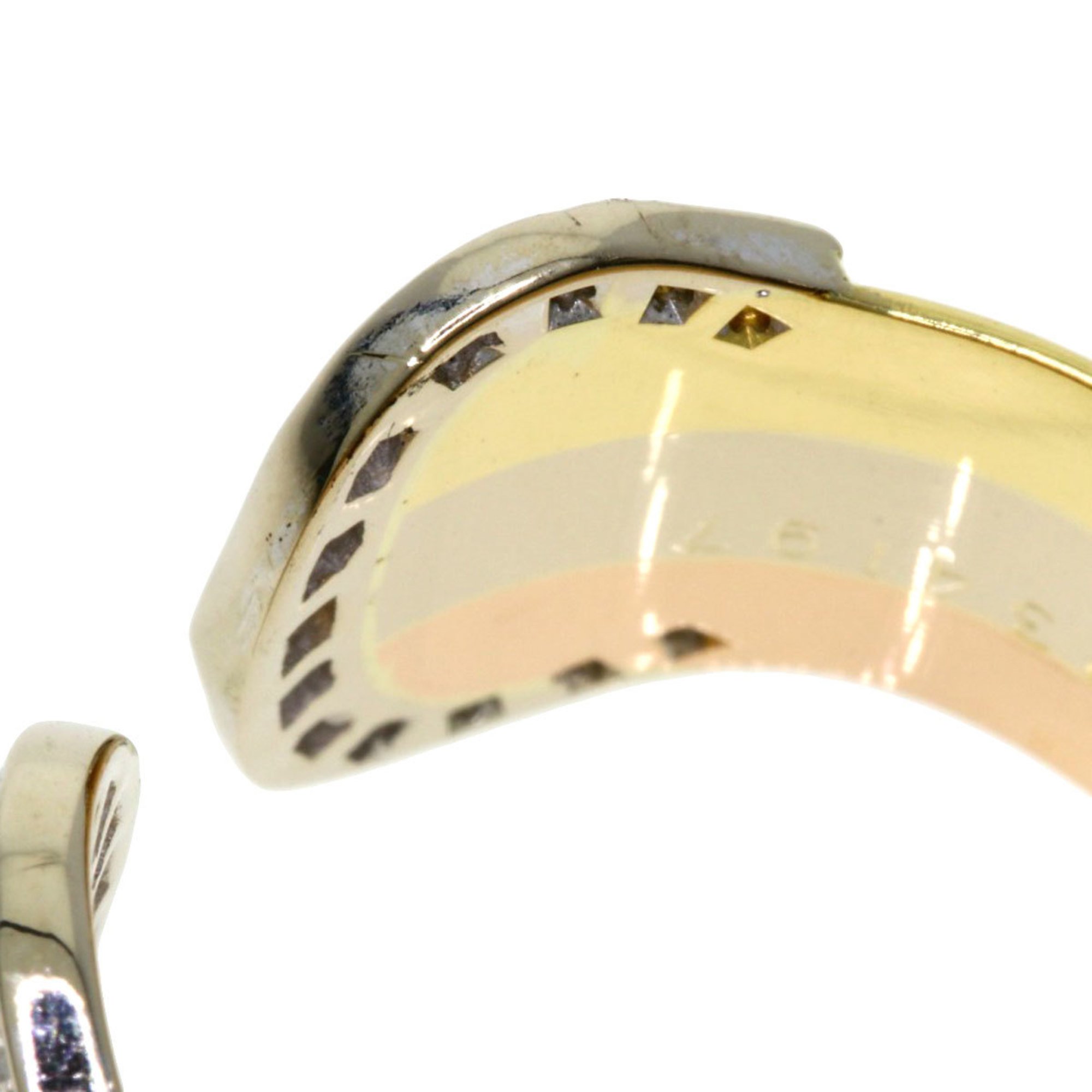 Cartier 2C Diamond #54 Ring K18 Yellow Gold/K18WG/K18PG Women's CARTIER
