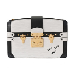 LOUIS VUITTON Louis Vuitton Epi Trunk Clutch White/Black M52151 Women's Leather Shoulder Bag