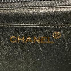 Chanel Shoulder Bag V Stitch Chain Caviar Skin Black Women's