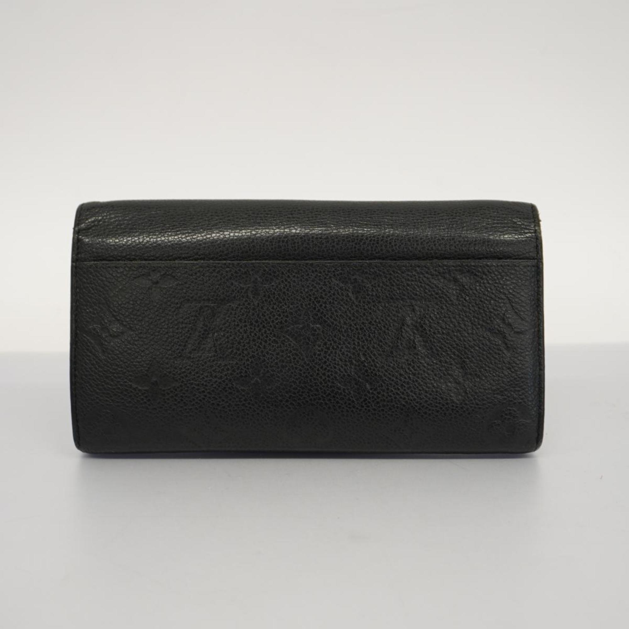 Louis Vuitton Long Wallet Monogram Empreinte Portefeuille Sarah M61182 Noir Men's Women's