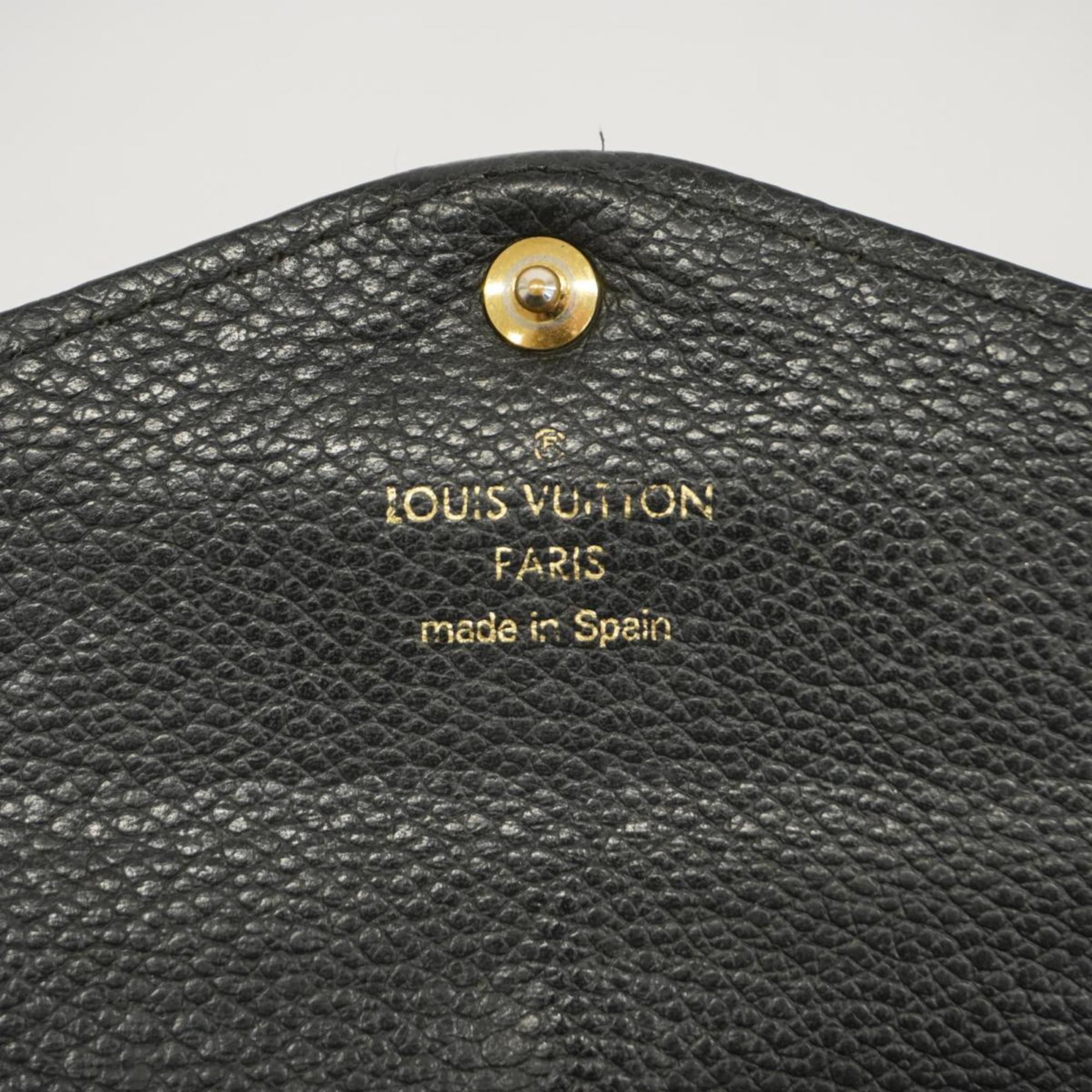 Louis Vuitton Long Wallet Monogram Empreinte Portefeuille Sarah M61182 Noir Men's Women's