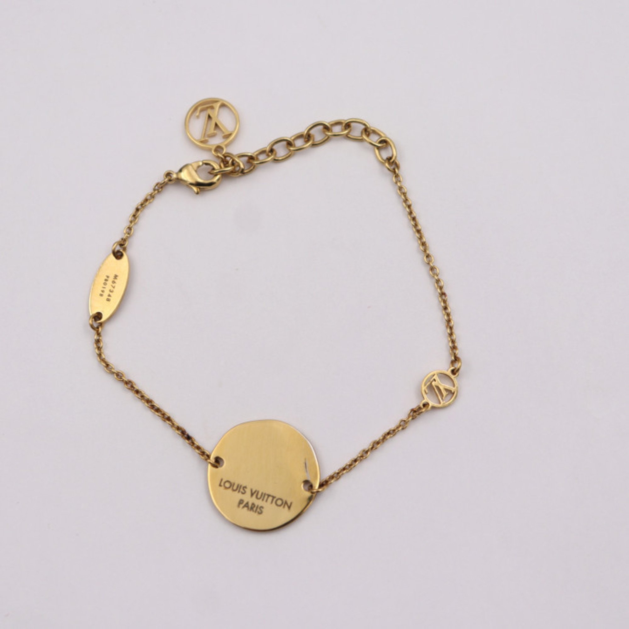 LOUIS VUITTON Louis Vuitton Bracelet in the Sky Monkey M67348 Metal Gold Zodiac Motif