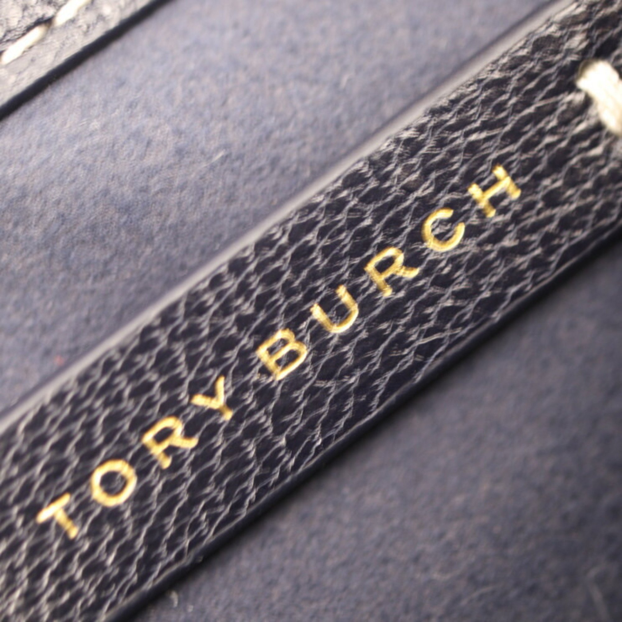 Tory Burch Bucket Bag T MONOGRAM Monogram Handbag 80533 Leather MIDNIGHT Navy Shoulder Style