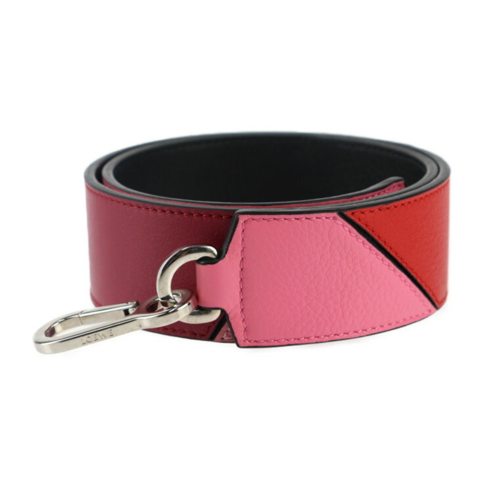 LOEWE Degrade Puzzle Bandouliere 90 Shoulder Strap 125.99UR71 Classic Calfskin Pink x Red Purple Black Replacement