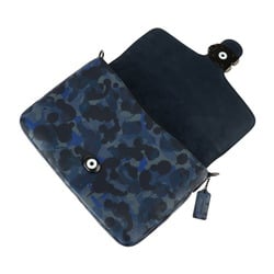 COACH Soft Tabby Camo Print Shoulder Bag CC106 Leather Navy Handbag