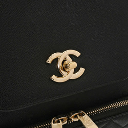 CHANEL Chanel Matelasse Infinity Backpack Black A93748 Women's Caviar Skin Backpack/Daypack