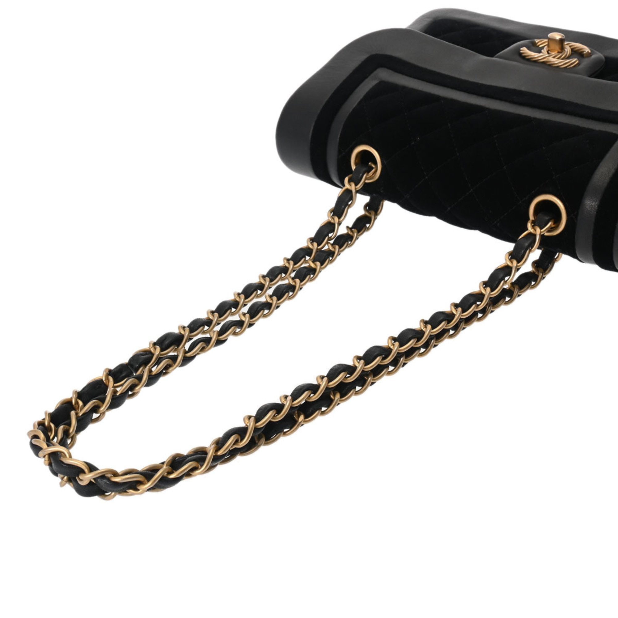 CHANEL Chanel Matelasse Chain Shoulder Black Tone - Women's Lambskin/Velvet Bag