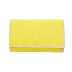 Gucci Tri-fold Wallet GG Canvas 263114 Beige Yellow Men's Women's