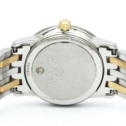 Polished OMEGA De Ville Prestige 18K Gold Steel Ladies Watch 4370.12 BF571657