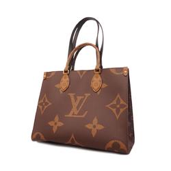 Louis Vuitton Handbag Monogram Reverse Giant On the Go MM M45321 Brown Women's