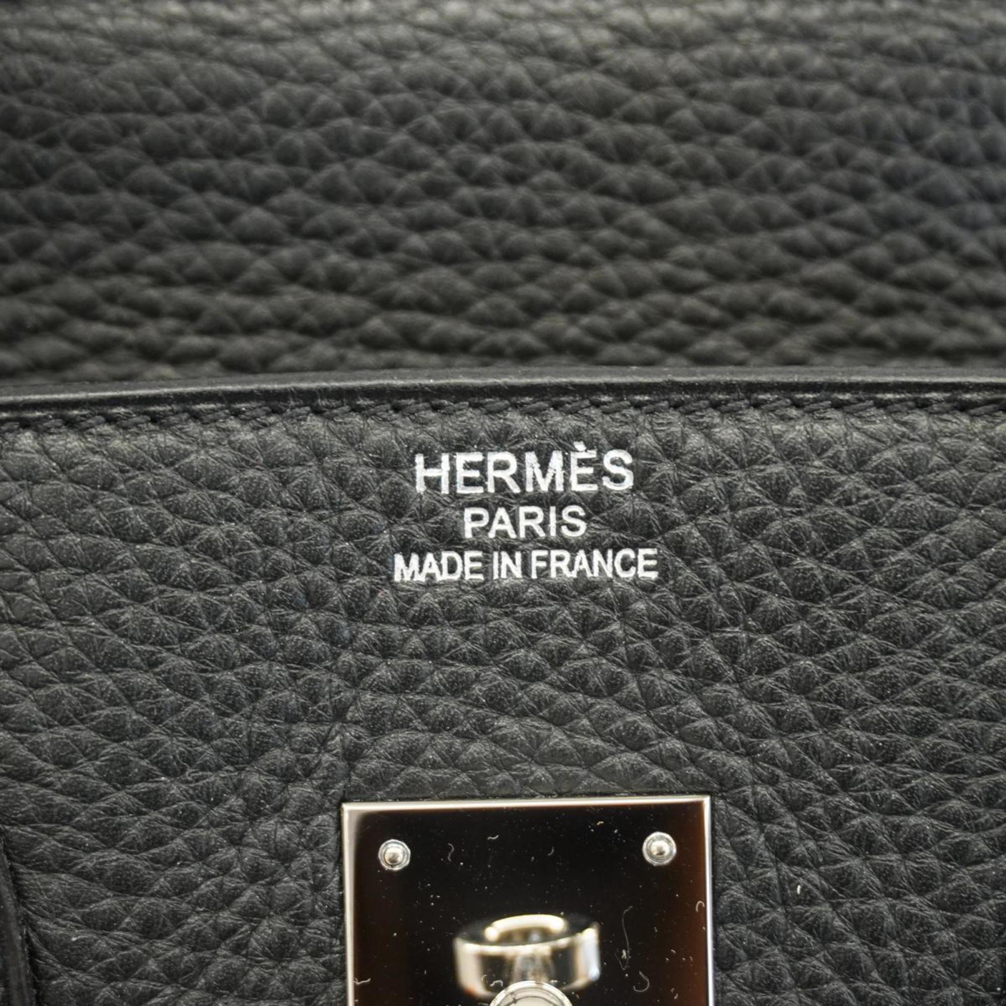 Hermes handbag Birkin 35 □N stamp Taurillon Clemence black ladies