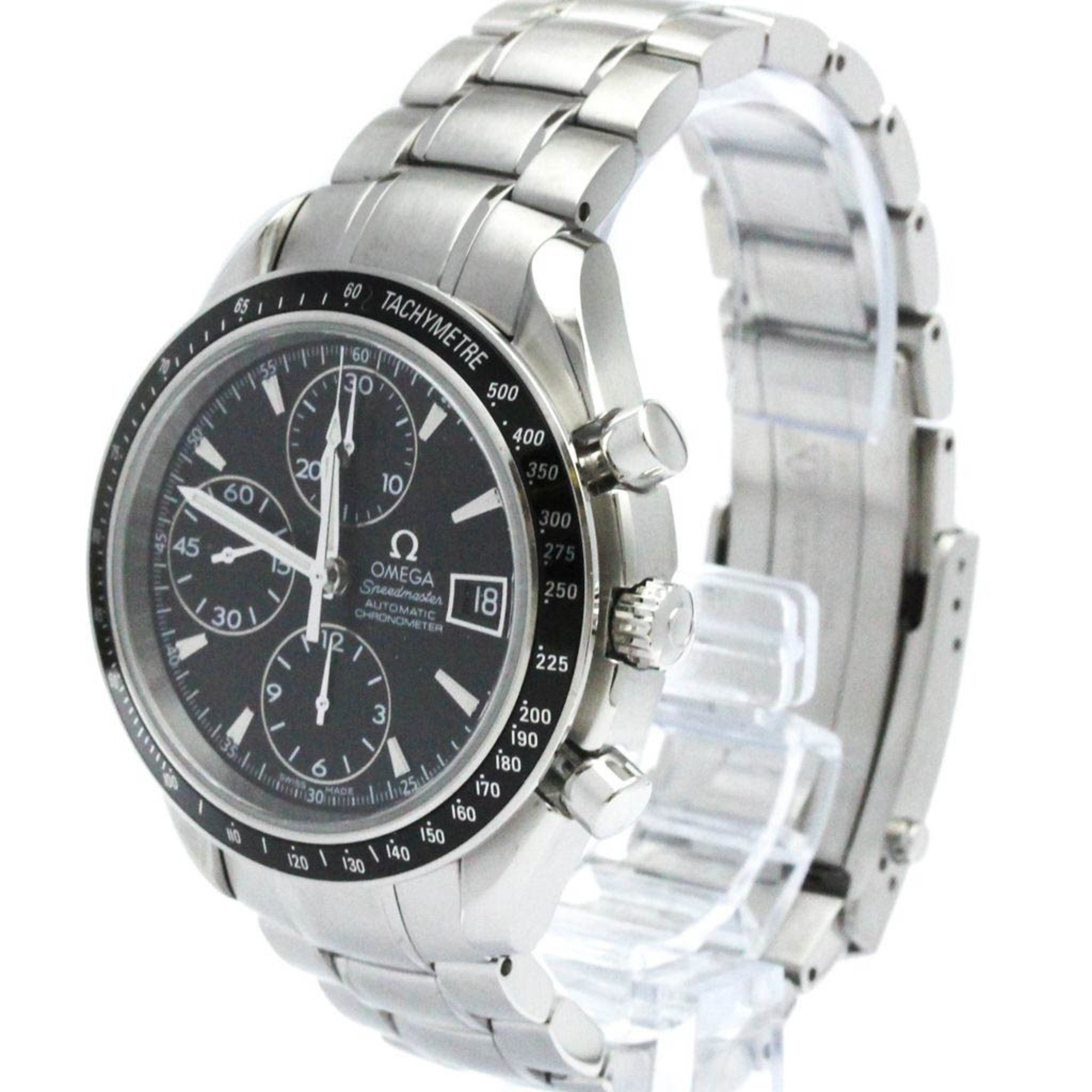 Polished OMEGA Speedmaster Date Steel Automatic Mens Watch 3210.50 BF571700