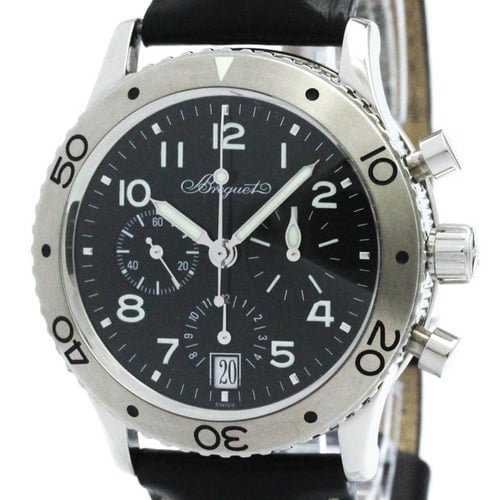 Polished BREGUET Transatlantique Type XX Steel Automatic Watch 3820 BF571609