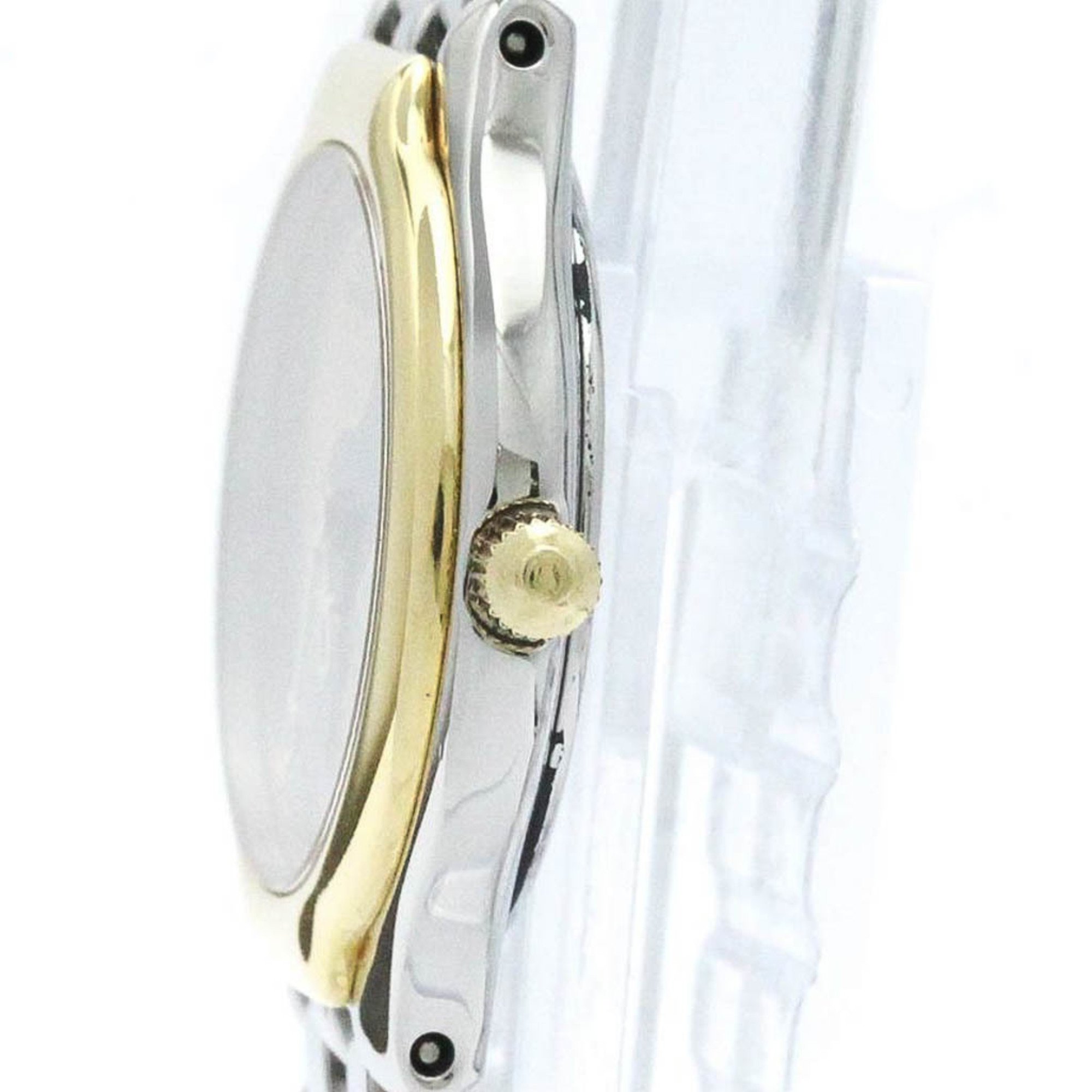 Polished OMEGA De Ville Symbol K18 Gold Stainless Steel Ladies Watch BF571272