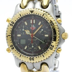 Polished TAG HEUER Sel Chronograph Gold Plated Steel Mens Watch CG1122