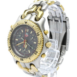 Polished TAG HEUER Sel Chronograph Gold Plated Steel Mens Watch CG1122