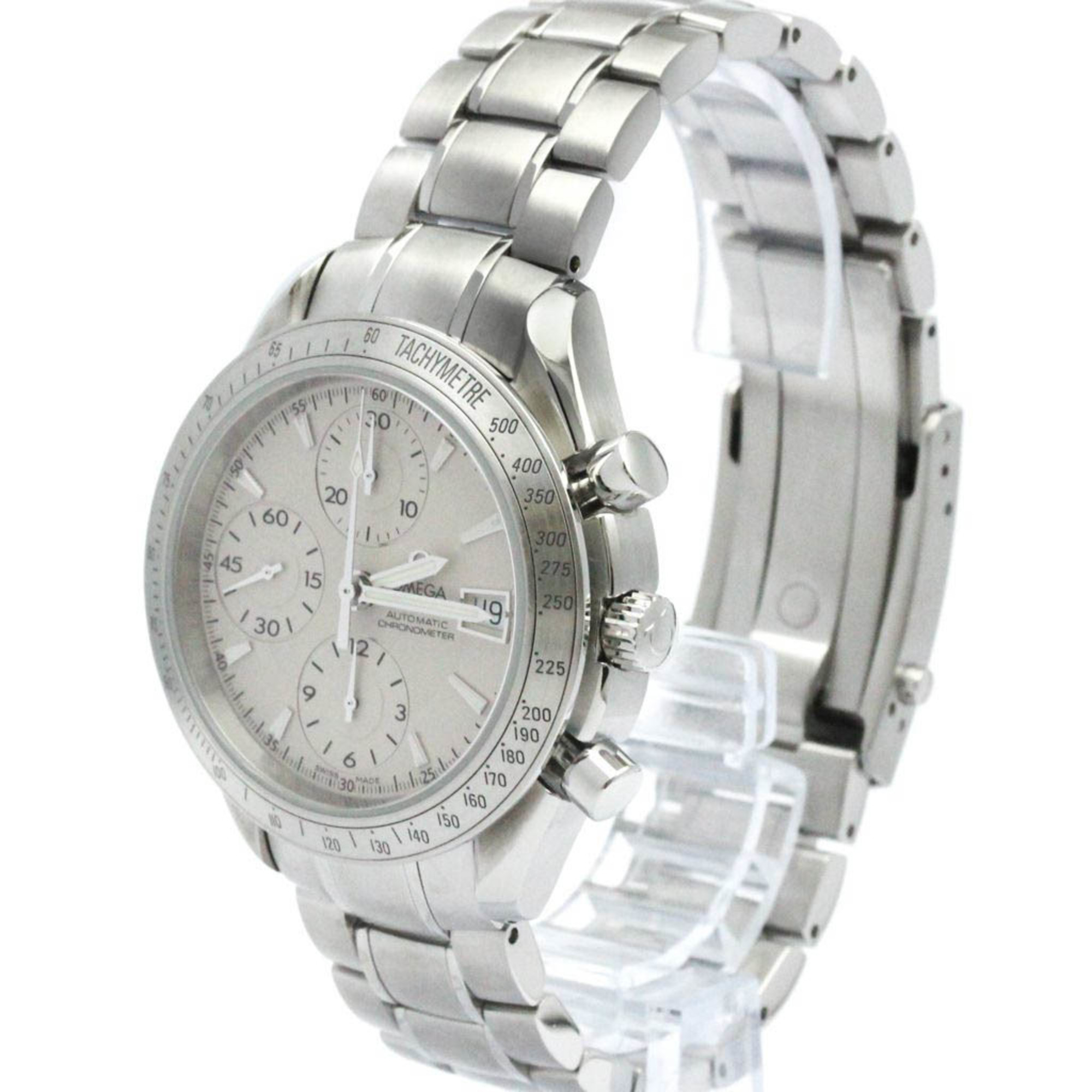 Polished OMEGA Speedmaster Date Steel Automatic Mens Watch 3211.30 BF571697