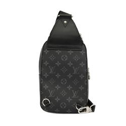 Louis Vuitton Body Bag Monogram Eclipse Avenue Sling M47137 Black Grey Men's