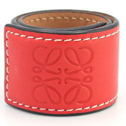 LOEWE Bracelet Anagram Slap Small 119.19.336 Red Leather Men's Women's