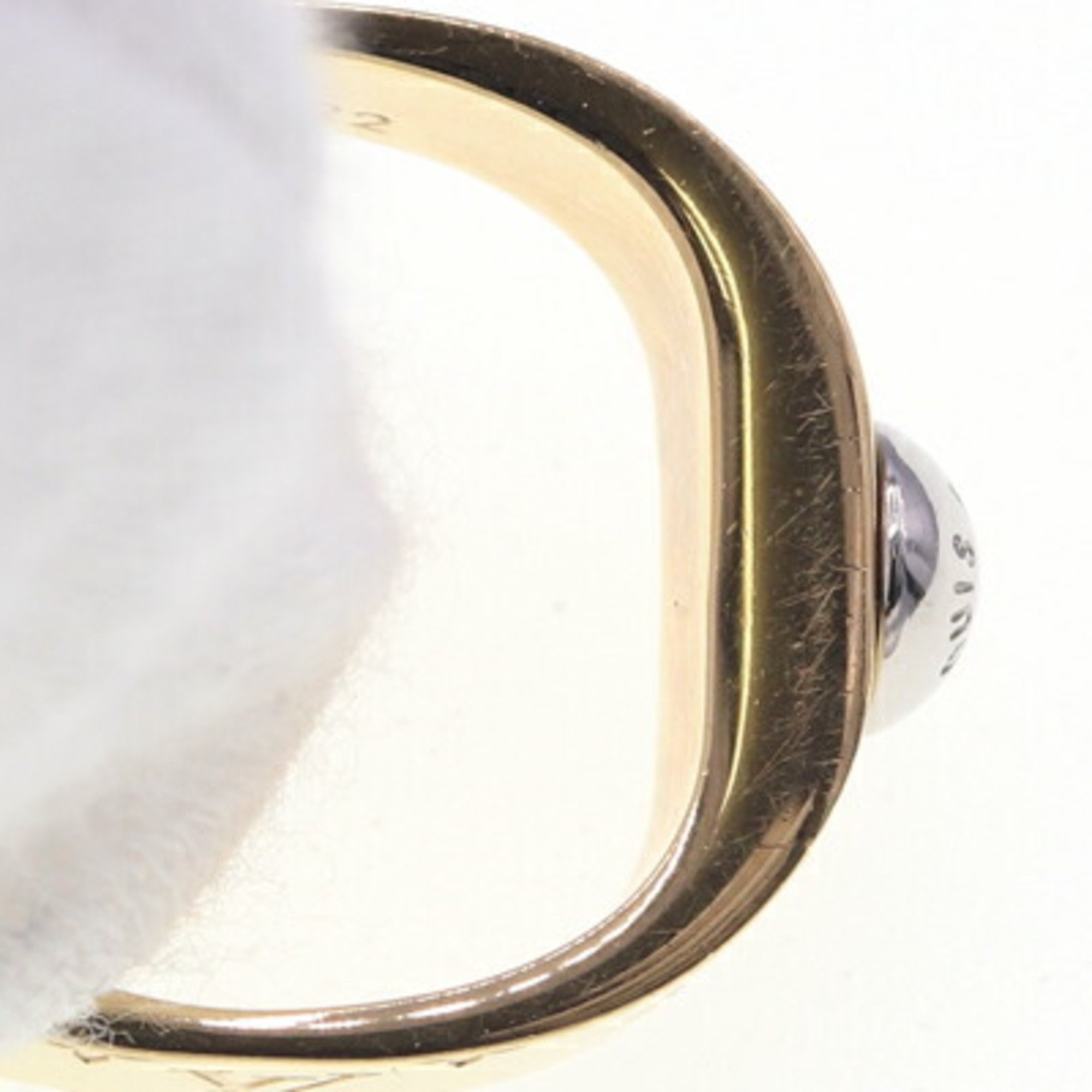 Louis Vuitton Ring Berg Nanogram M00210 Gold Silver Metal S Size 10 LV Women's Monogram LOUIS VUITTON
