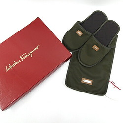 Salvatore Ferragamo Ferragamo slippers 24 17665 khaki jacquard green portable