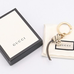Gucci Keyring Interlocking G 324403 Ivory Leather Key Holder Bag Charm GG GUCCI