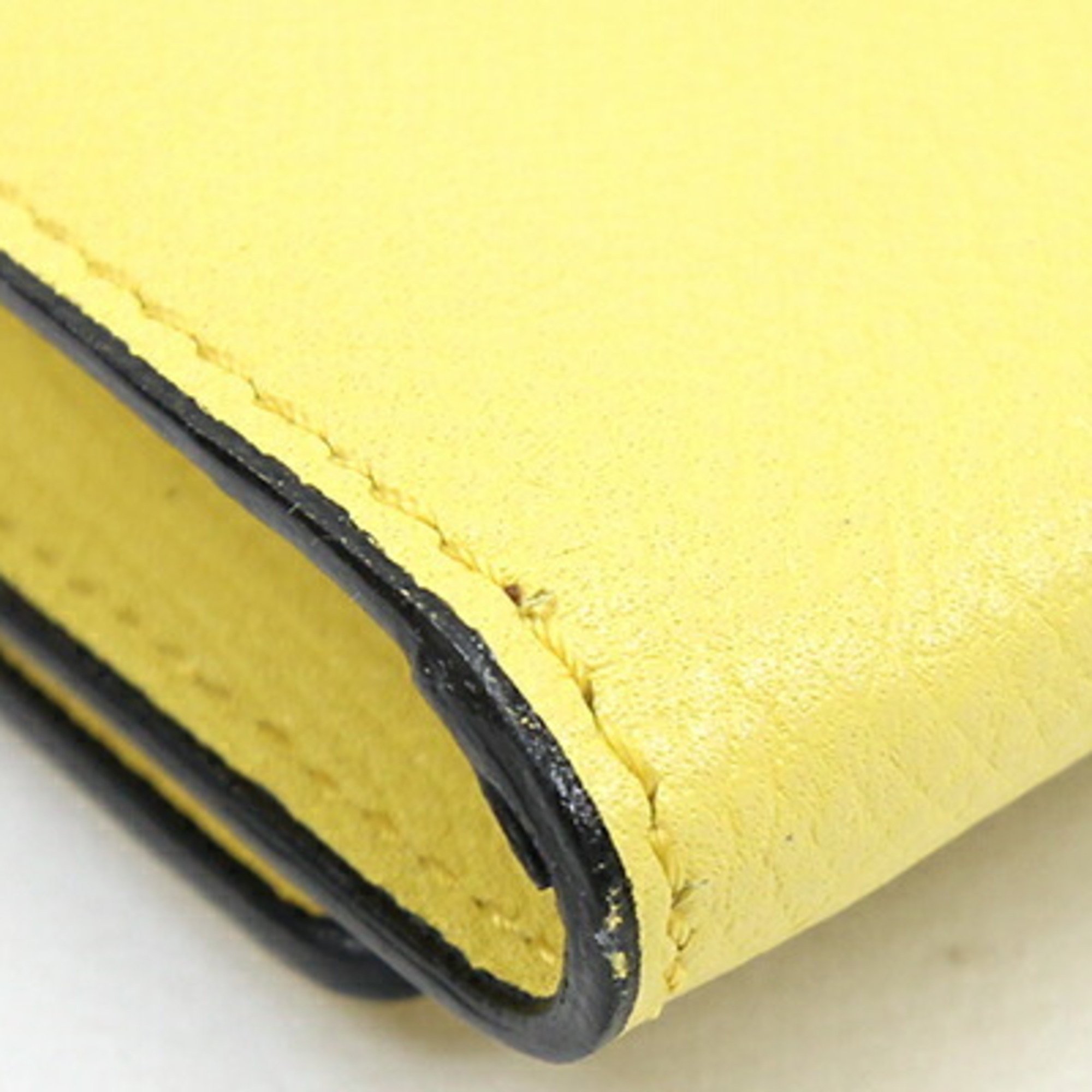 Valextra Bi-fold Long Wallet with Coin Purse 12 Cards V9L15-028 Yellow Leather Women's