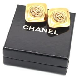 Chanel earrings, Coco mark, gold, metal, ear, diamond, rhombus, old, classic, retro, CHANEL