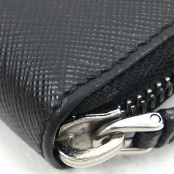 Prada 6-Key Case 2PG604 Black Leather Round Men's Women's Keys PRADA