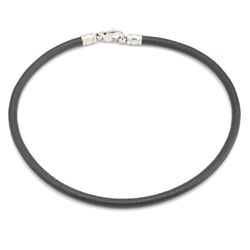 BVLGARI Choker Black Leather Metal Necklace for Women and Men