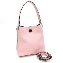 Coach Shoulder Bag Willow Bucket Color Block 89102 Light Pink Leather Turnlock Women's COACH