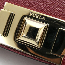 FURLA Shoulder Bag BVA6NMB Bordeaux Leather Chain Red Women's