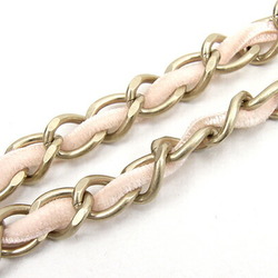 Chanel Chain Belt Baby Pink 06P 2006 Made Women's Coco Mark Camellia CHANEL