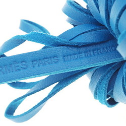 Hermes Key Ring Carmen Blue Leather Holder Bag Charm Tassel Women's HERMES