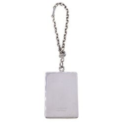 Hermes bag charm silver bordeaux key holder ring chain horse HERMES