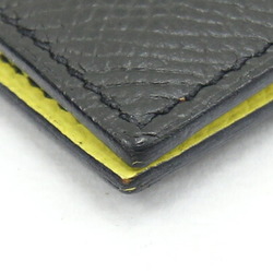 Hermes Card Case MC2 Euclidean Black Yellow Epsom Holder Pass Business Bicolor HERMES