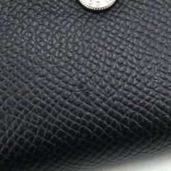 BVLGARI 6-ring key case Black leather BB Classico Women's Men's