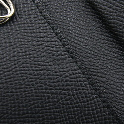 BVLGARI 6-ring key case Black leather BB Classico Women's Men's