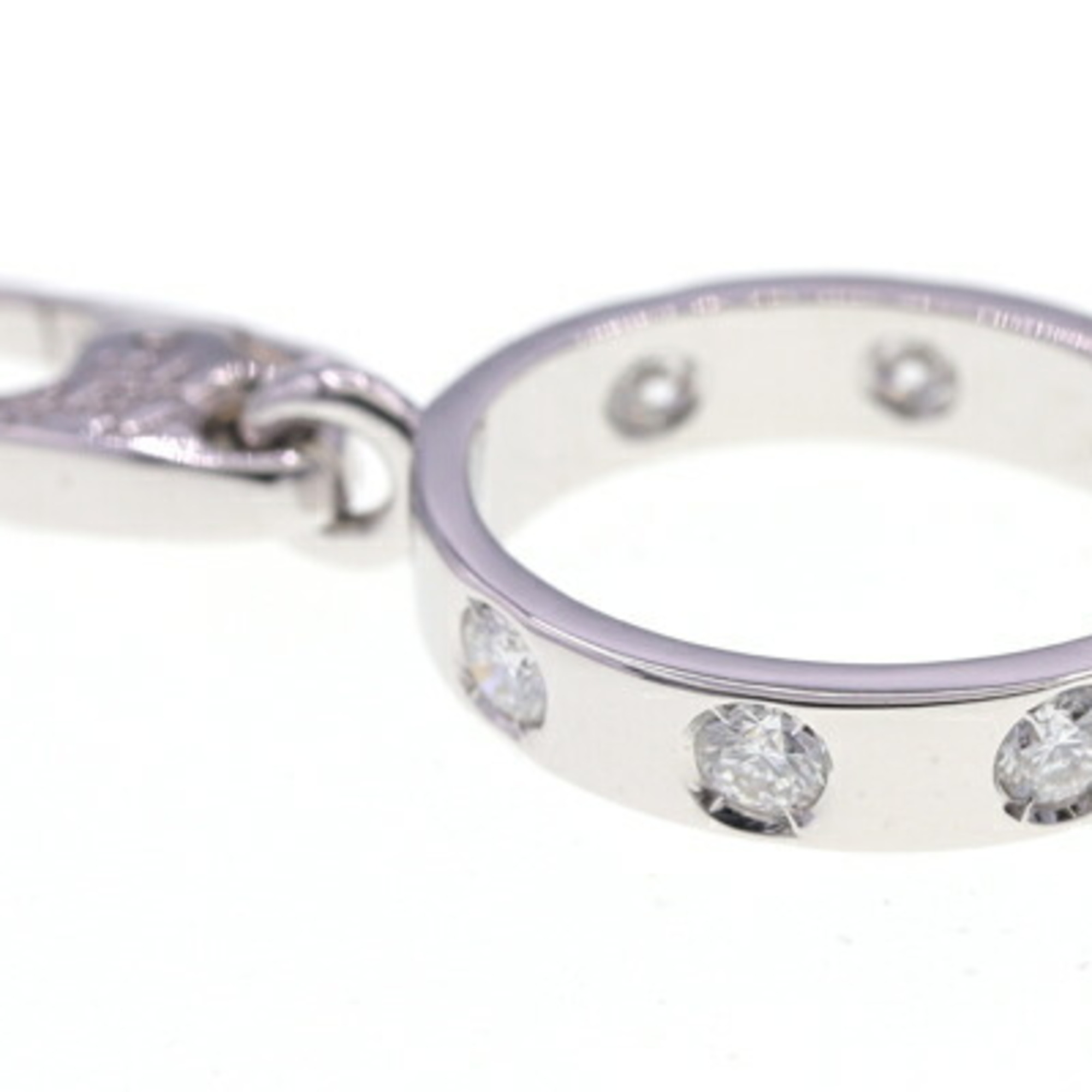 Cartier Pendant Top Love Charm Full Diamond 750 WG Head Necklace Women Men Baby